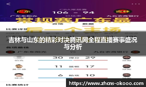 吉林与山东的精彩对决腾讯网全程直播赛事盛况与分析